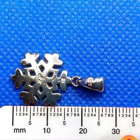 Snowflake Sterling Silver Pendant Katarina Witt - Picture 5 of 13